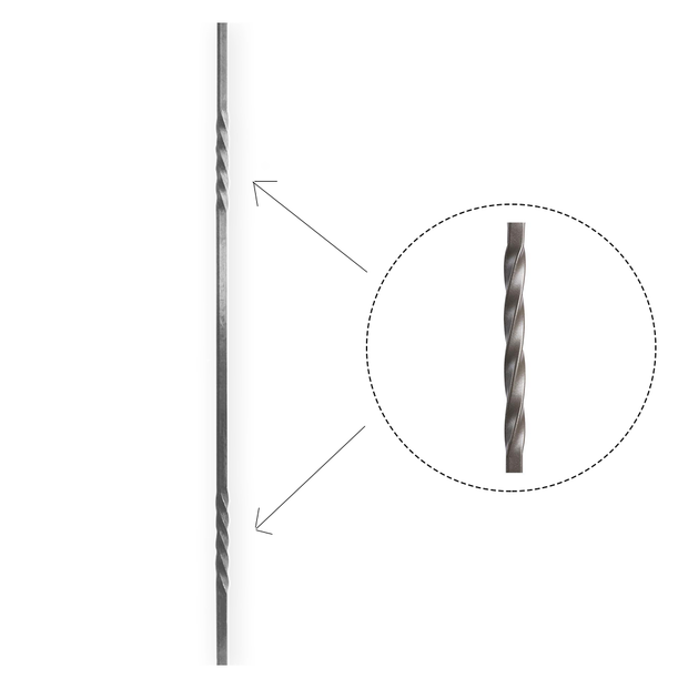 Wrought Iron Twisted Bar